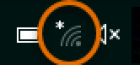 wi-fi icon in system tray. 