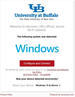 Click Configure and Connect. 