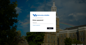 Zoom image: Enter your UBITName password and click Sign in