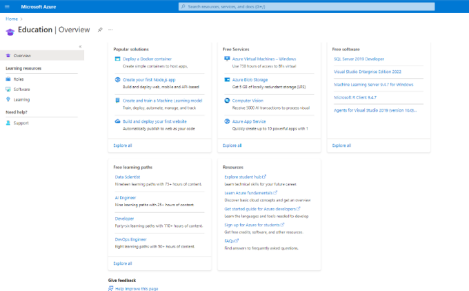 Click Software under Learning Resources. 
