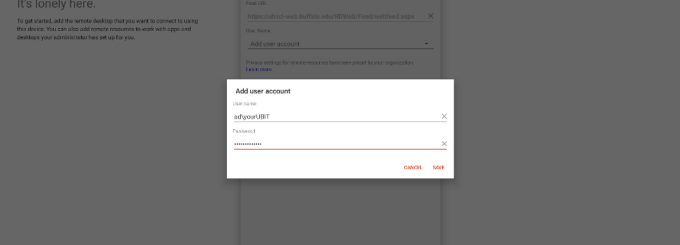 ad\ followed by your UBITName, and then your UBITName password. 