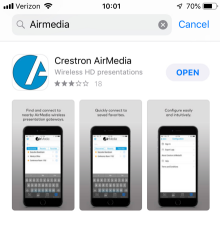 Zoom image: Screenshot of Airmedia in Apple App Store