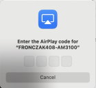 Zoom image: enter airplay code