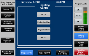 Zoom image: Touch panel lighting controls 