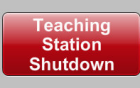 Zoom image: Teaching Station Shutdown button, in lower right corner of the teaching station screen