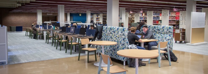 Students on laptops. 