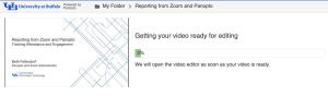 progress bar - getting ready for editing. 