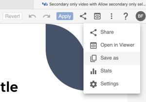 Select share> save as. 