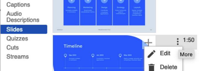 more (three dots) menu expanded. 