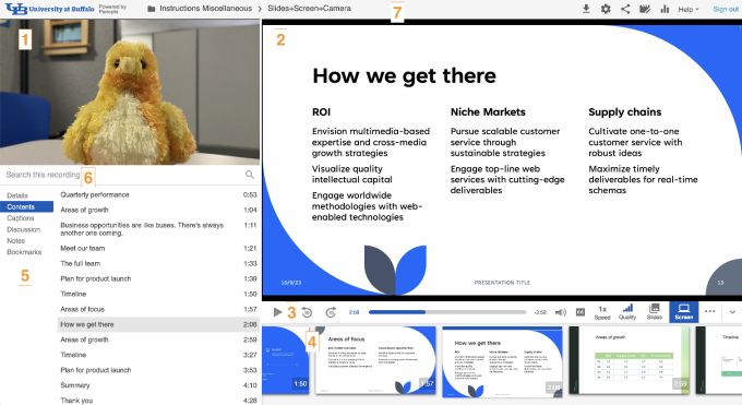 Zoom image: panopto viewer layout