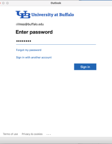 Zoom image: Enter your UBITName password and click Sign in