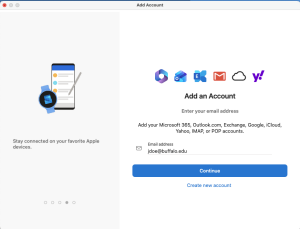 Zoom image: Enter your UBmail address and click Continue