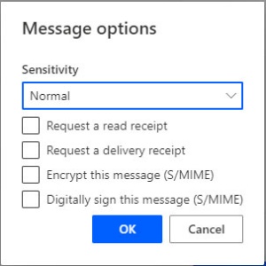 message options. 