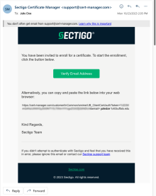 Click Verify Email Address. 