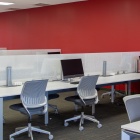 Zoom image: Computers and power outlets in Silverman. Photo: Dennis Reed, Jr. 