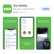 Zoom image: Duo Mobile, as it appears in the App Store. 