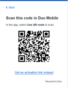 Scan the displayed QR code. 