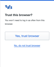 Zoom image: Screenshot: Trust this browser?