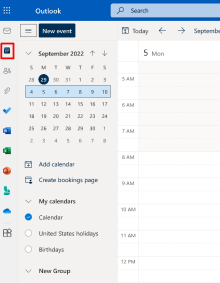 select the calendar icon. 