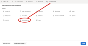 Drag and drop Scheduling Poll to your Toolbar. 