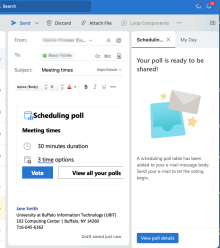 Poll is ready, click Send to send it to recipients. Click View poll details to see all your poll's details. 