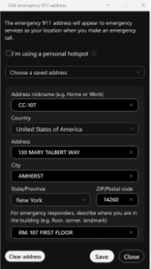 Zoom image: enter a dispatchable address, including UB zip code