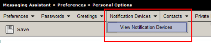 view notification button. 