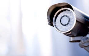 security camera looking off to the left. 