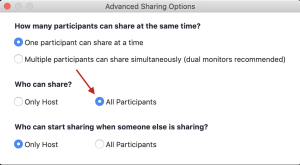Select all participants. 