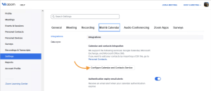 Click the Connecting your calendar link. 