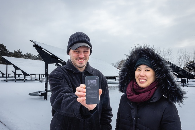 Two globes showing the EDGE satellite's orbit. 