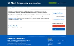 University Communications stewards UB emergency communications. 
