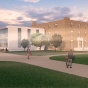 Exterior building view - proposed artist rendering wellness and recreation center on the South Campus. 