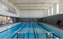 Zoom image: Rendering of the renovated swimming pool in Clark Hall.