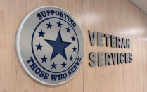 Zoom image: Entry to Veteran Services in the Student Union. 