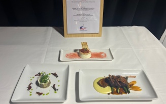 UB Campus Dining and Shops gold medal winning plates.