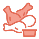 chicken wings icon. 