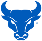 UB spirit mark: blue bulls head icon. 