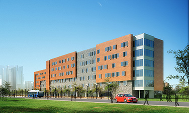 South Ellicott Suites is the first step toward building a mix of housing and retail along Lee Road to create a “Main Street” linking student residences to the Student Union and the academic spine.